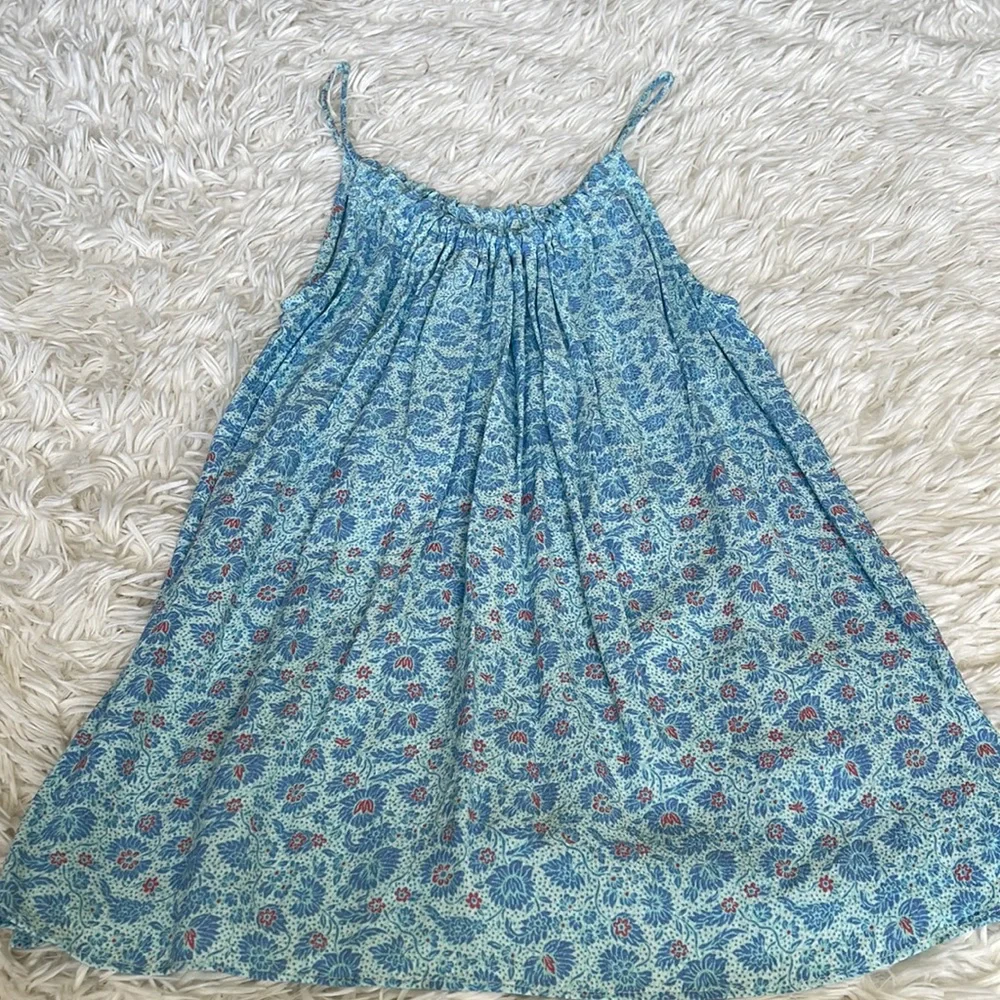 Gap Ruched Turquoise Print Cami Top XS
